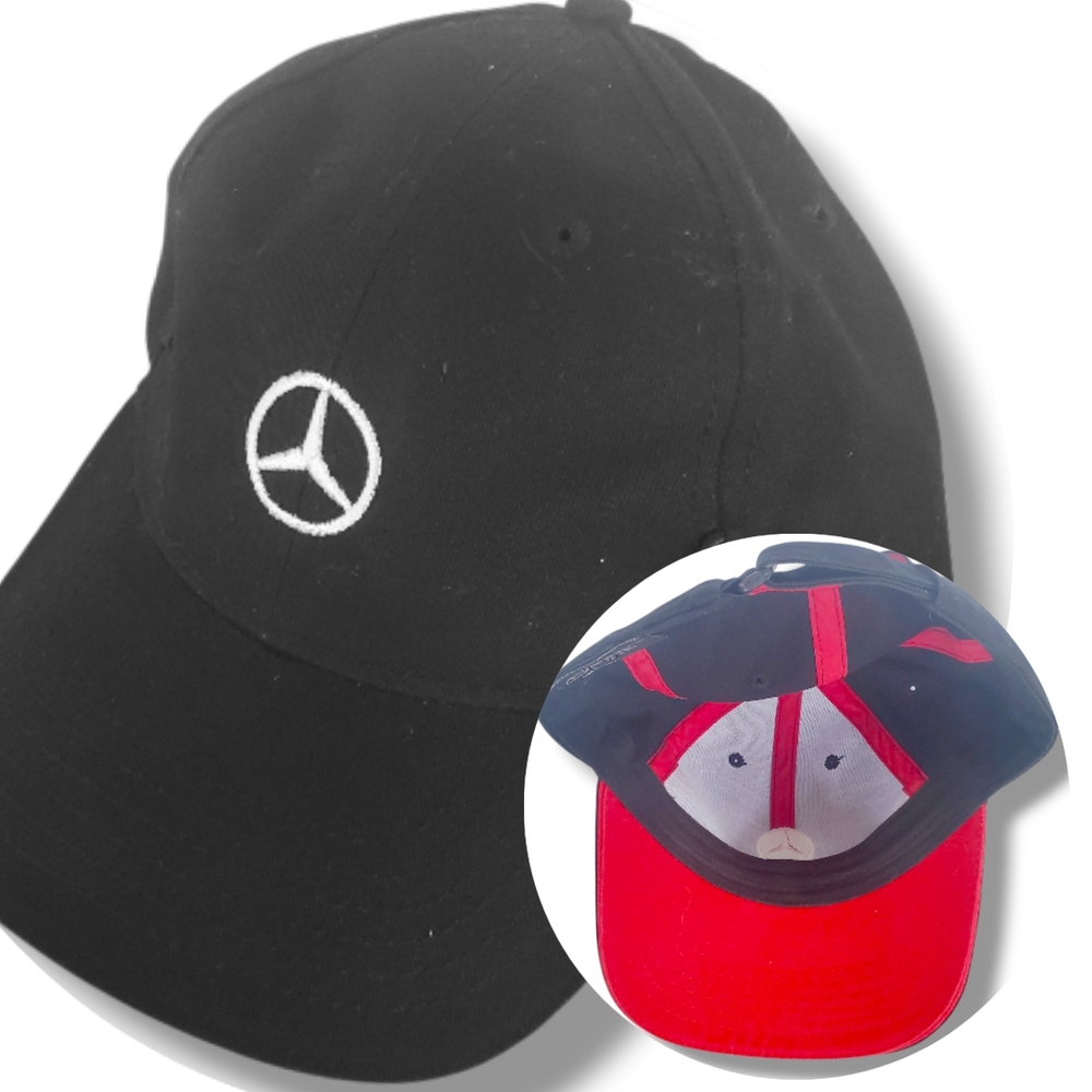 Mercedes Benz Collection Hat Cap Black OEM Dealership Black & Red Luxury Sport